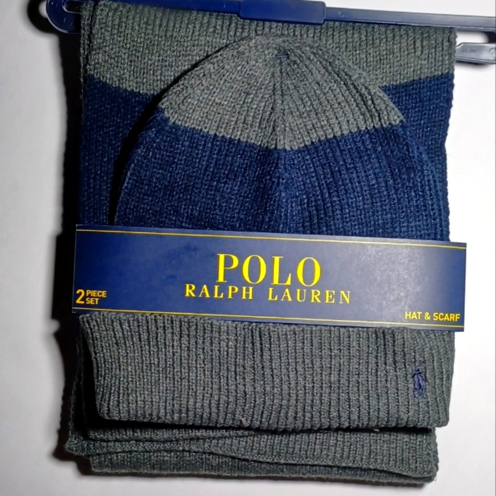 Polo Ralph Lauren Knitted Beanie and Scarf OS